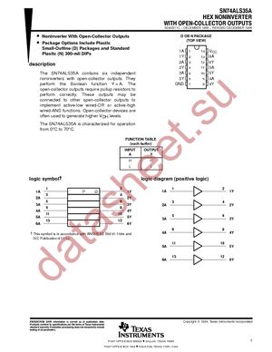 SN74ALS35ANE4 datasheet  